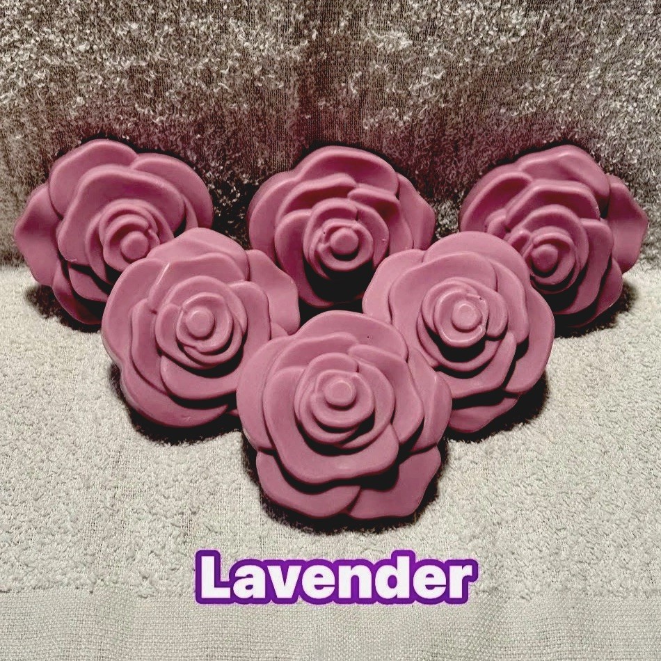 Goat Milk Soap, Lavender Scent Purple Flower Shaped Body Bar Soap for Body