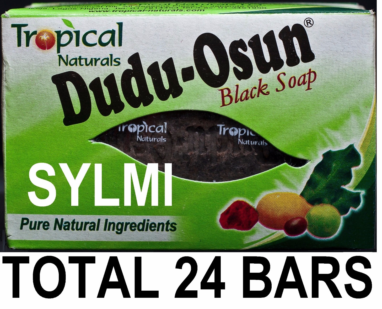 Lot of 24 Bars Pack ORIGINAL Dudu Osun African Black Soap Tropical Rain Forest