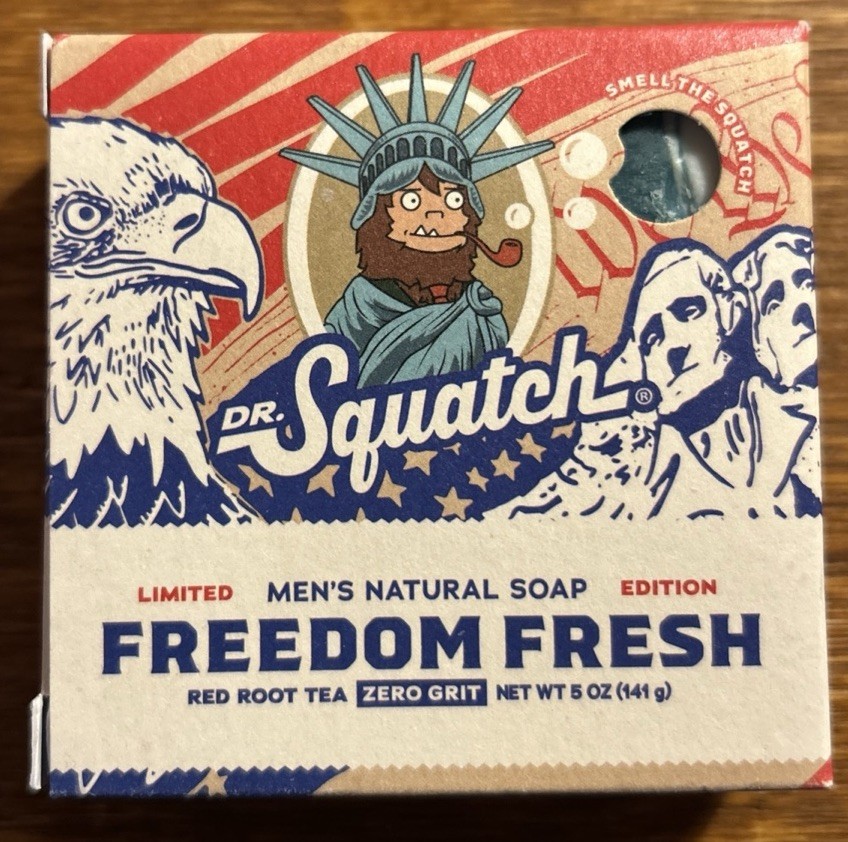 New! Lot Of 10 Dr. Squatch FREEDOM FRESH Limited Edition Soap Bar 5oz Each