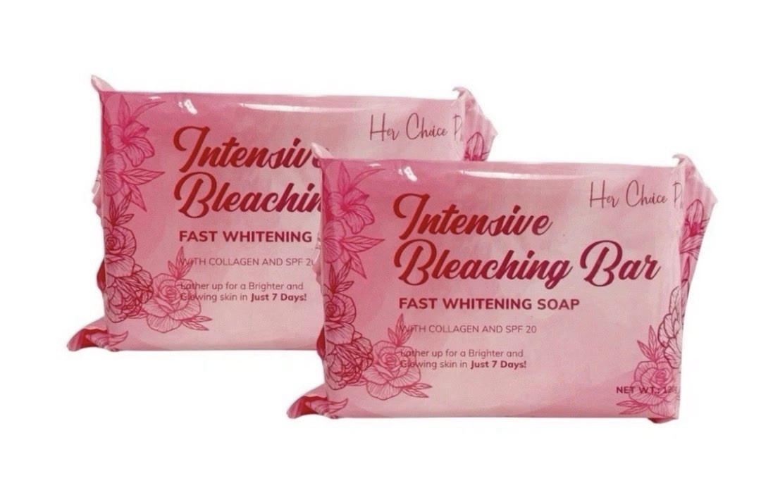 2 bars Her Choice Intensive Bleaching Bar Fast Whitening Soap (120g each)