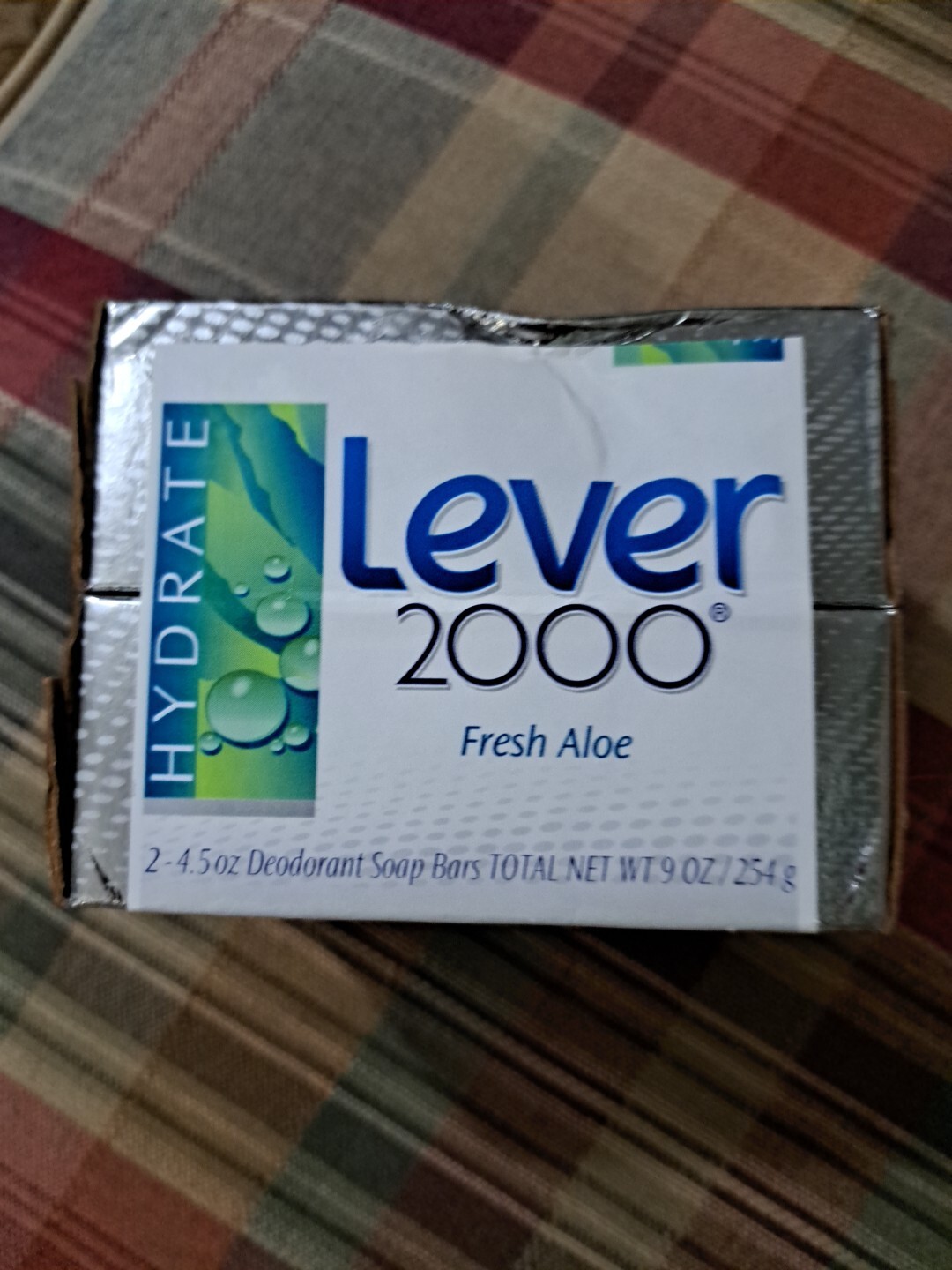 Lever 2000 Fresh Aloe Hydrate 4.5 oz Deodorant Soap Bars 1 Pkg Of 2 NOS