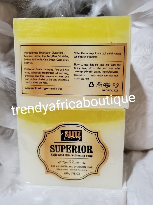 Glitzluxury Superior Kojic-acid Face & Body Whitening Soap 200g X 1 💯 Action👌
