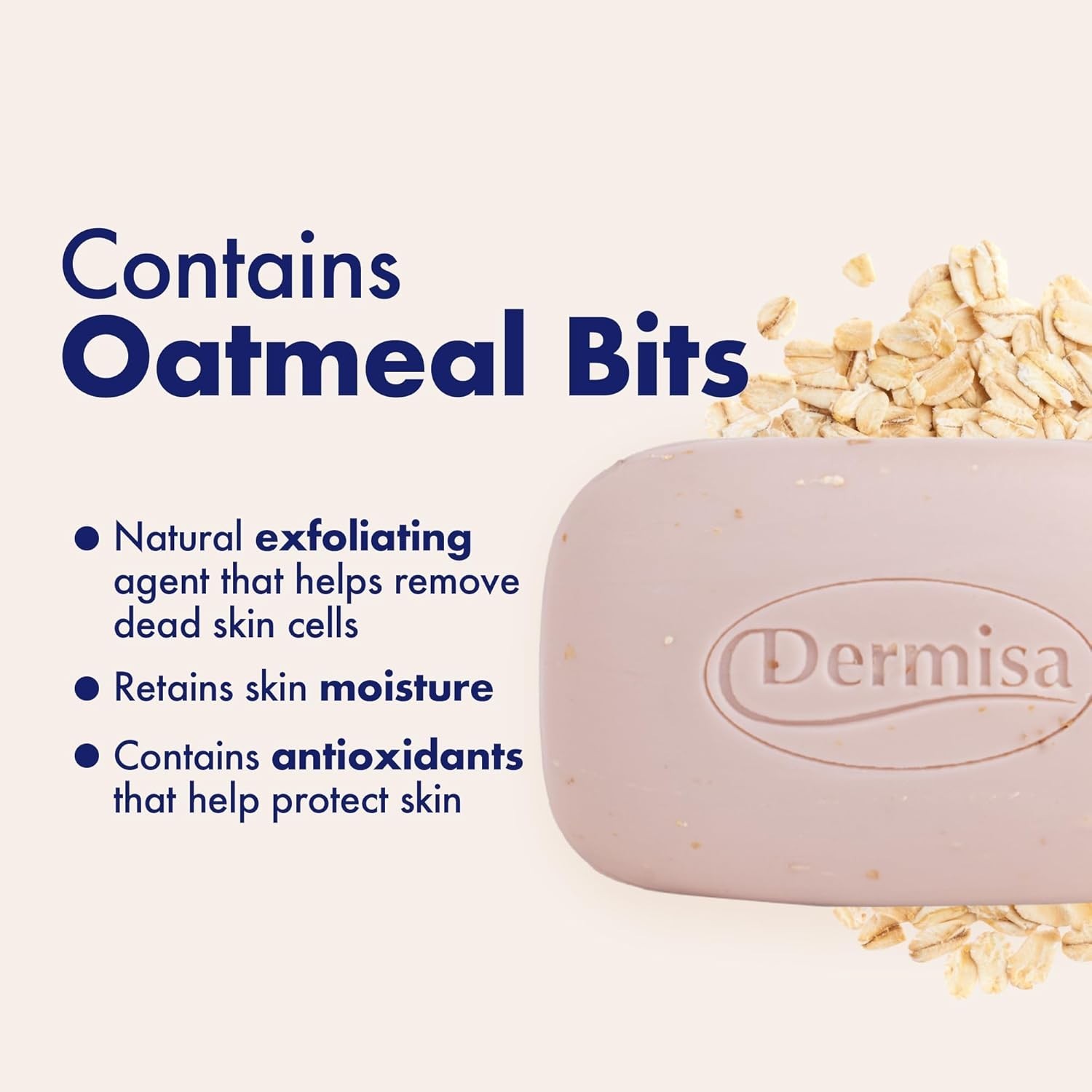 Oatmeal Exfoliating Soap Bar with Aloe Vera – Nourishing 3 oz for All Skin Types