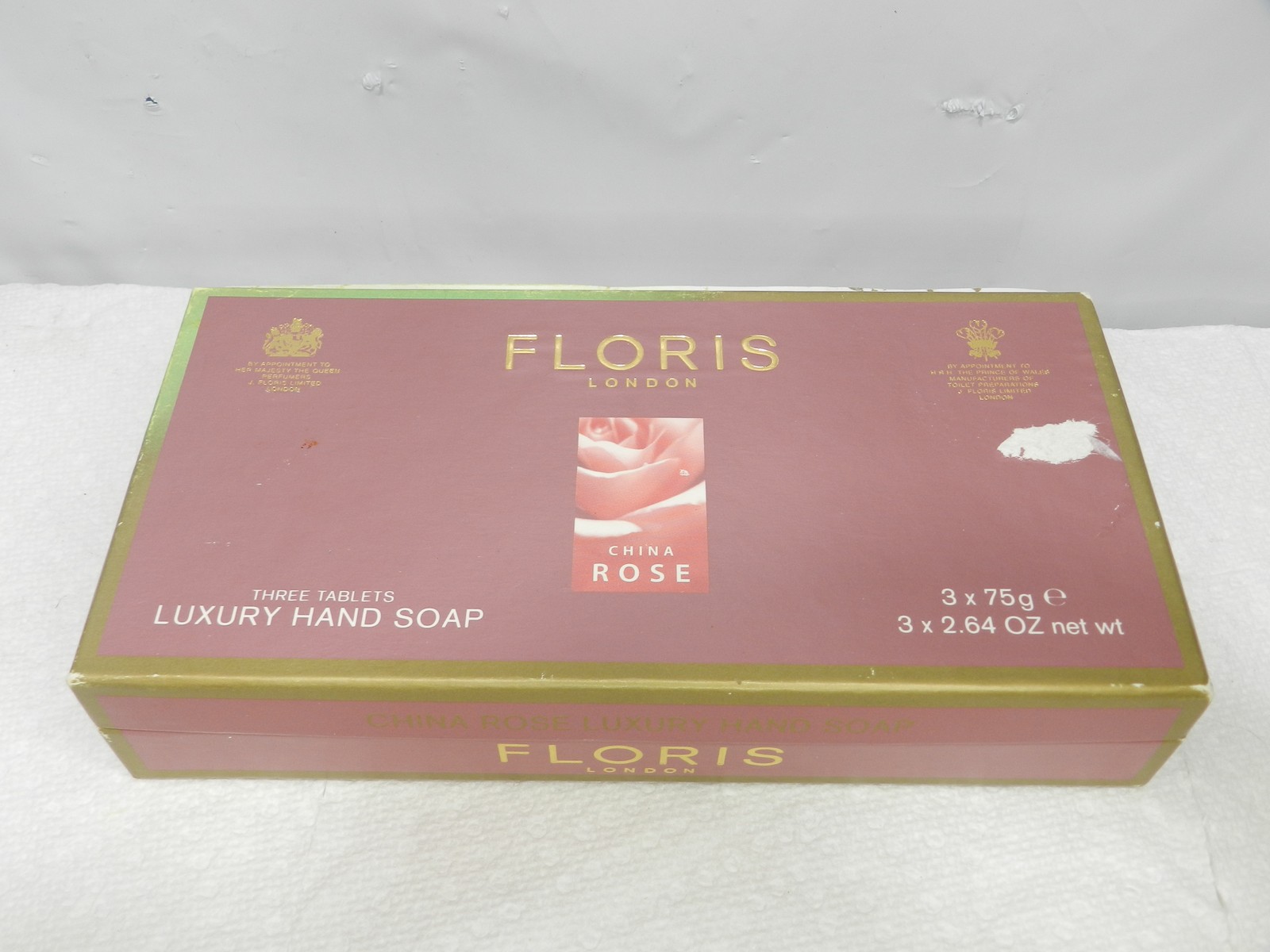 Floris London China Rose Bouquet Triple Milled Luxury Hand Soap 3 x 2.64 oz N60J