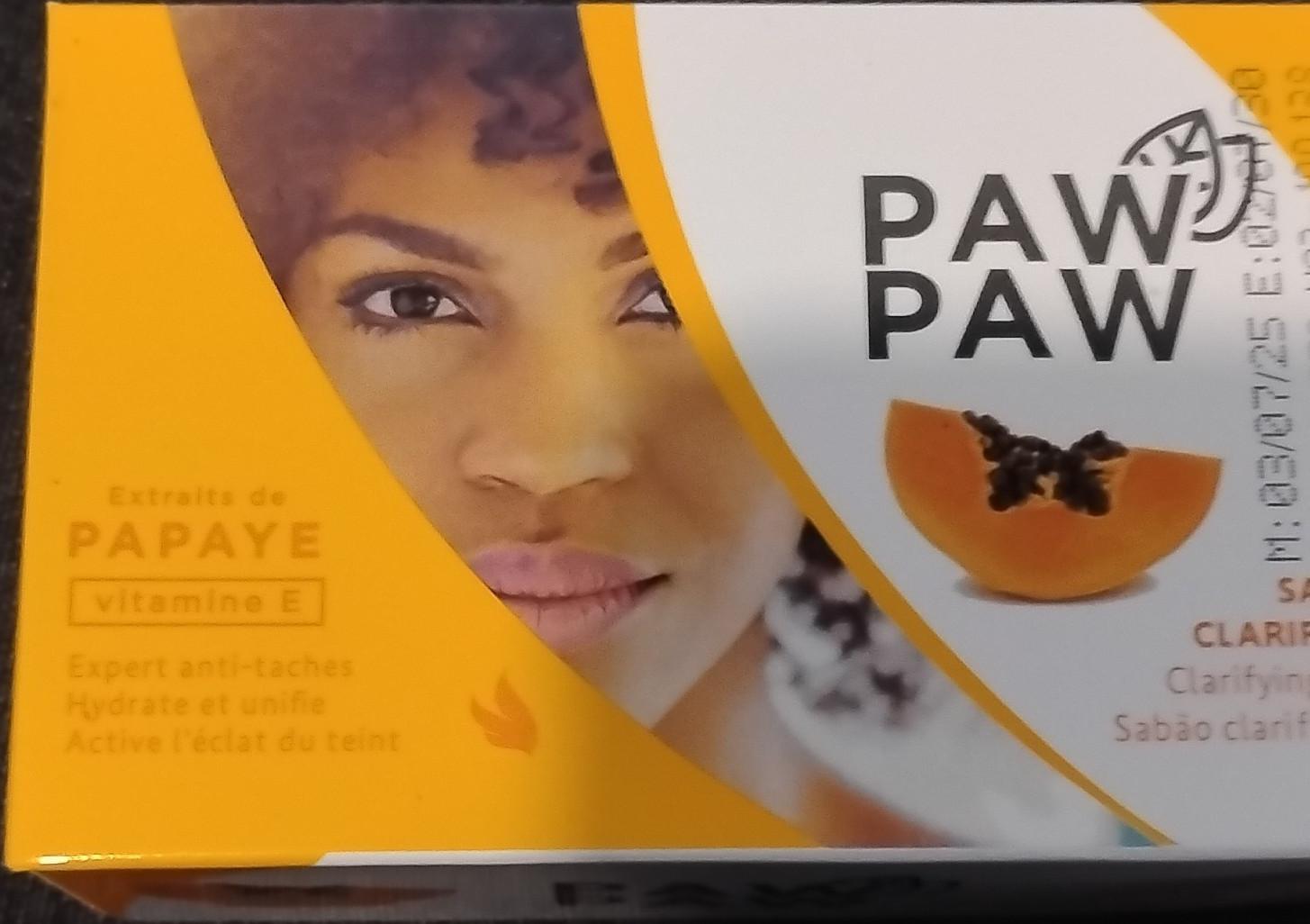 Paw Paw Papaya Vitamin E Clarifying Soap Bar for Face, Body & Hands 125g