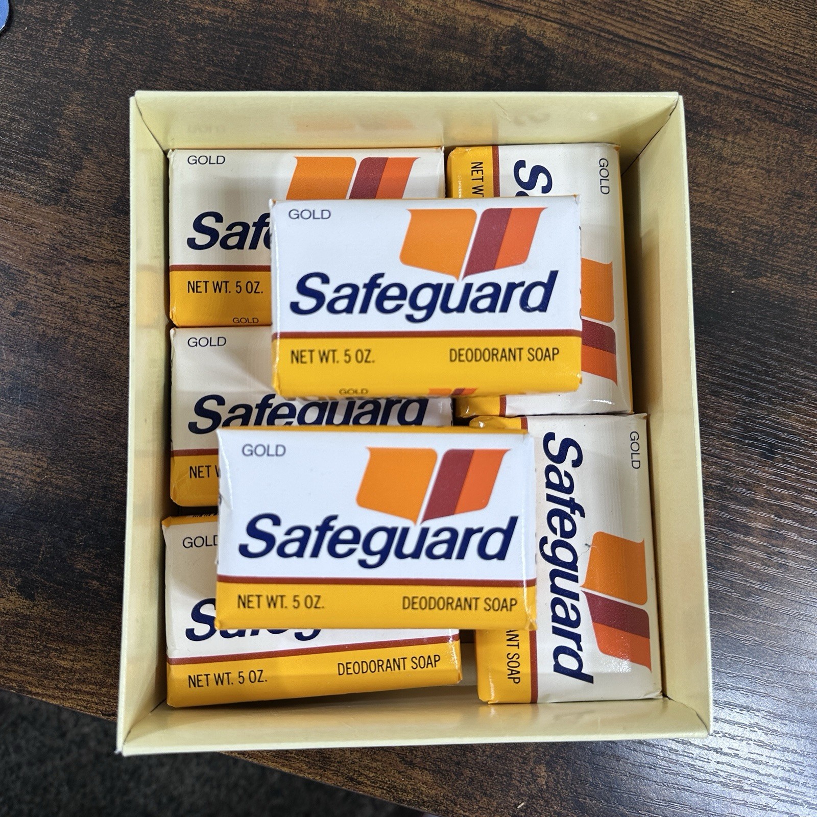 Lot Of 7 Vintage SAFEGUARD Gold Deodorant Soap Bar 5oz Rare 1970’s New Old stock