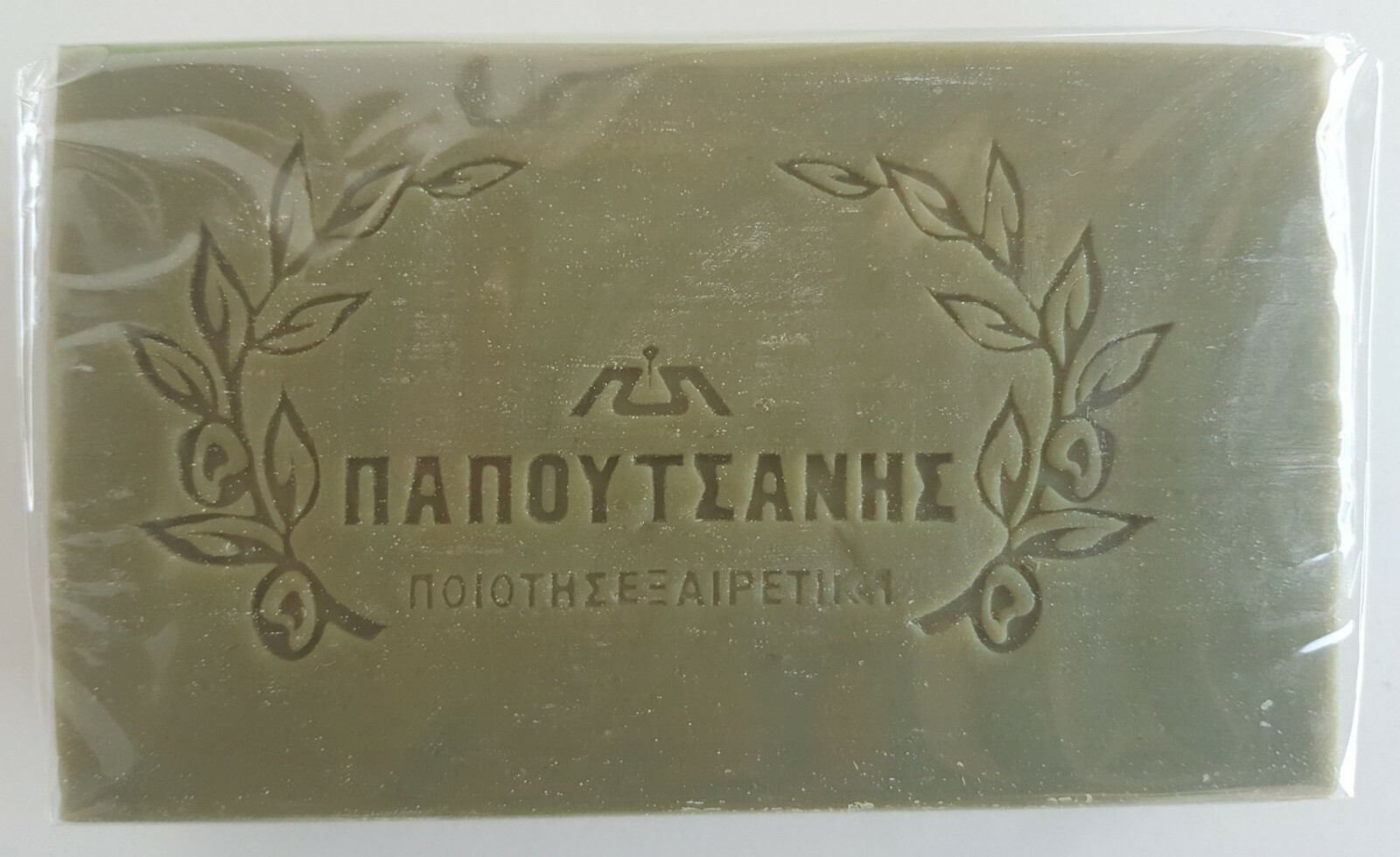 Green Pure Olive Oil Soap Greek Traditional “Papoutsanis” – Pack of 4 x 100g
