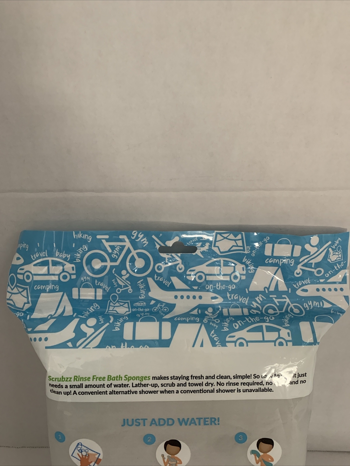 Scrubzz Disposable No Rinse Bathing Wipes – 25 Pack – All-In-1 Single Use Shower