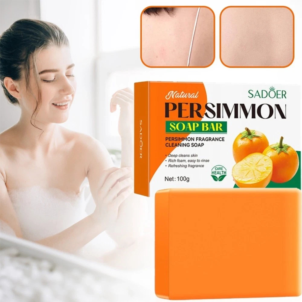 Persimmon Soap Bar for Body Odor Control, Natural Deodorant Body Bar Soap Unisex