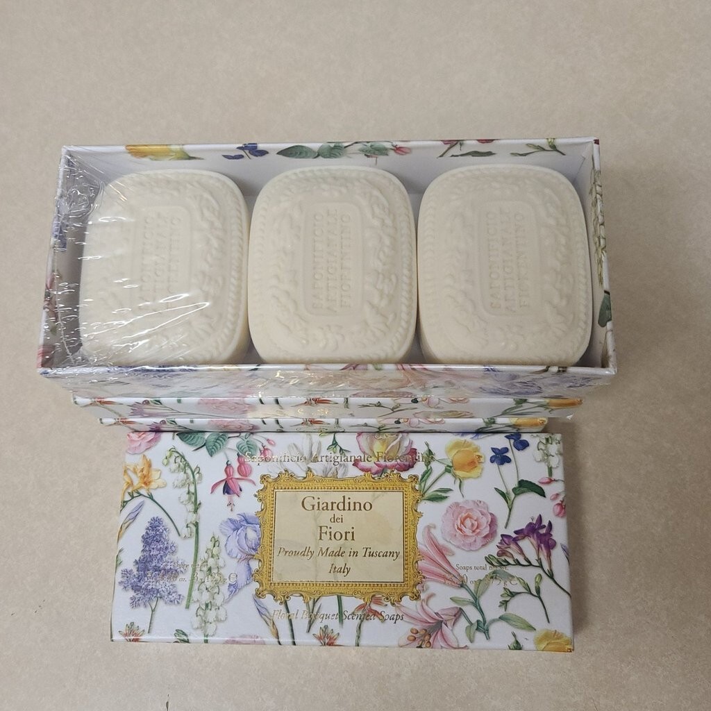 Saponificio Artigianale Fiorentino Floral Bouquet Scented Soaps 3 piece pack