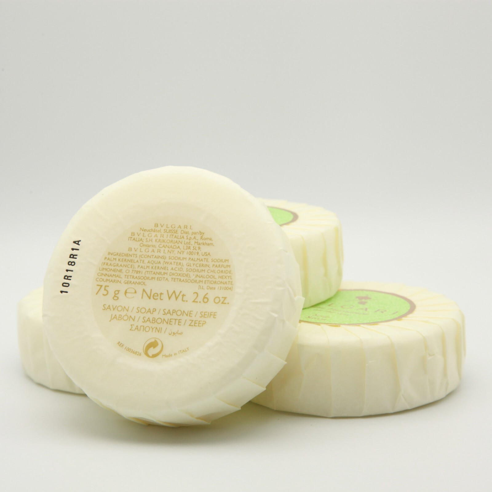 BVLGARI au thé Vert ( Green Tea ) Soap – 2.6oz / 75g Pack Of 4 NEW