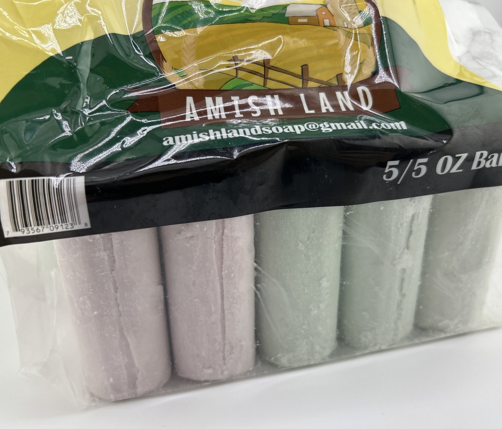 NEW 10 Bars Total – 2 BAGS Amish Land Bar Soap 5 Large 5oz Bars
