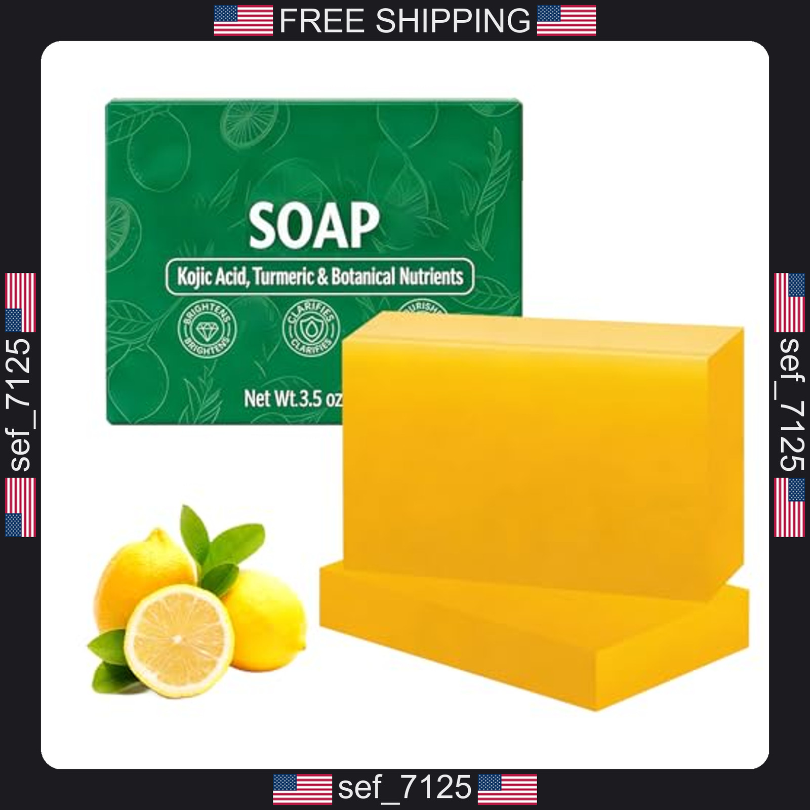 2PCS Soul Soap, Upgraded Soul Turmeric Lemon Soap Bar, Turmeric Lemon Soap Bar,