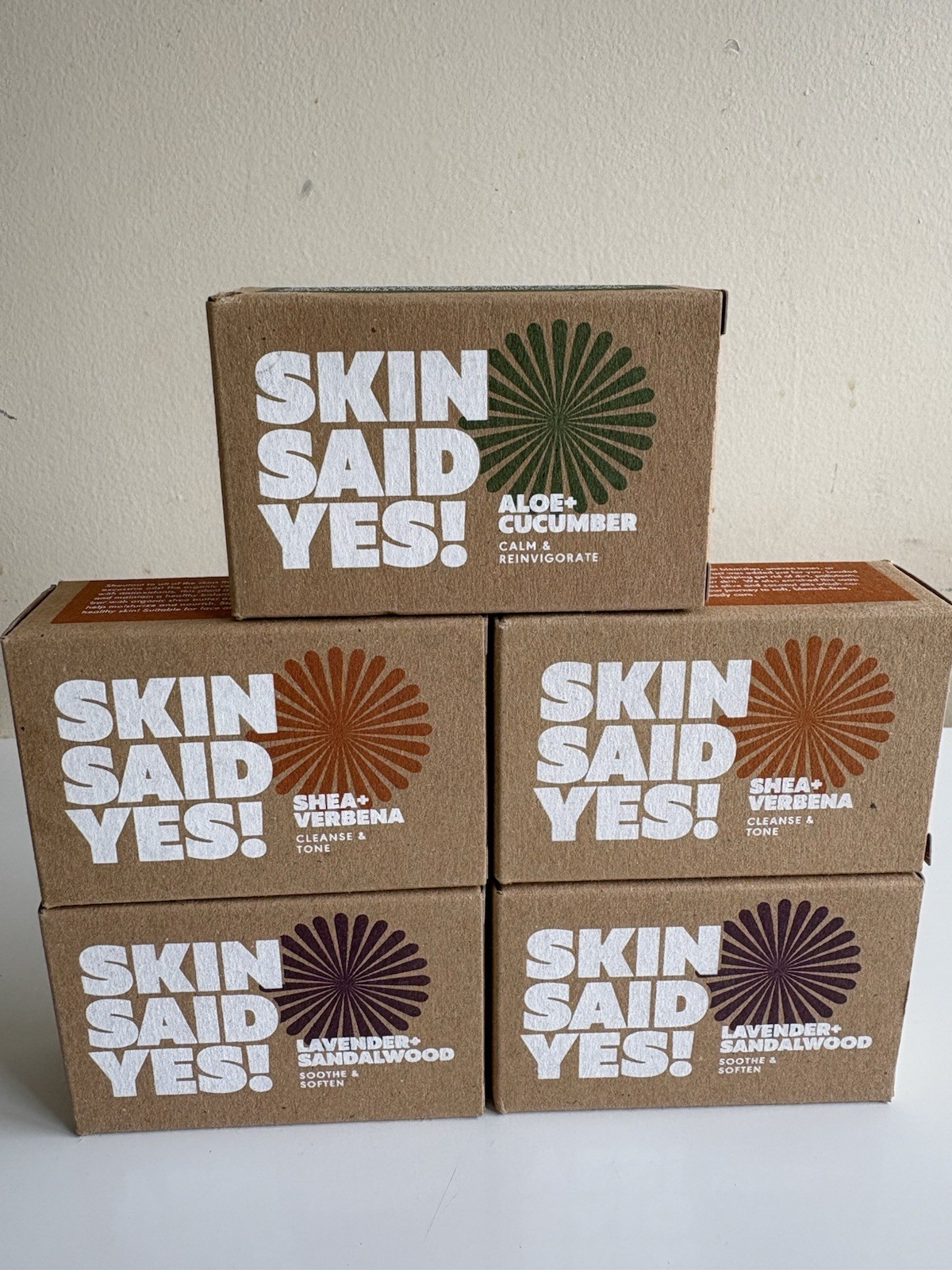 Skin Said Yes Pure Olive Oil Soap Bar 5 Pack | (Pack of 5), Green