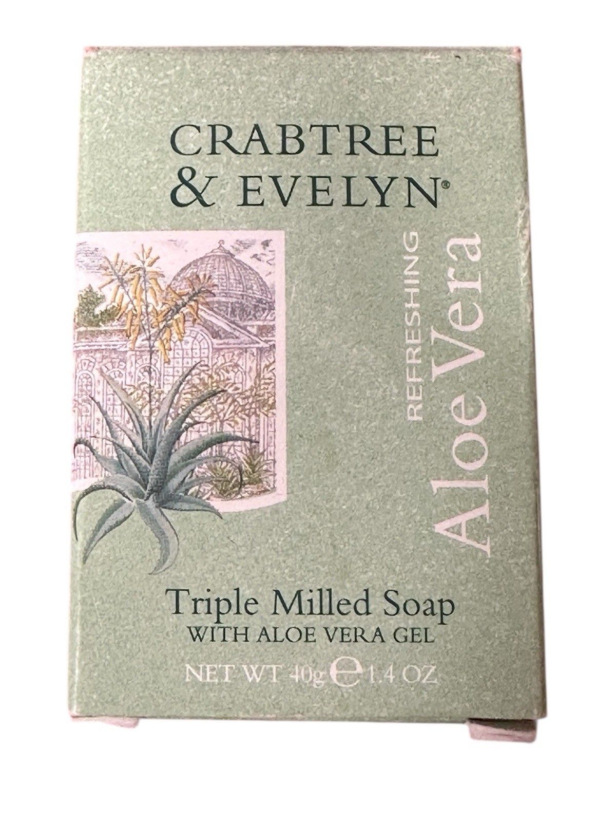 Crabtree & Evelyn Refreshing Aloe Vera Triple Milled Soap Soap 1.4 oz ~ Vintage