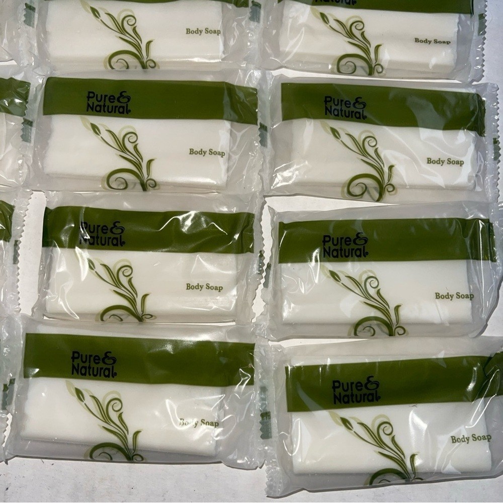 Pure and Natural Body Soap Mini Travel Size Individual Wrap 12 Pieces