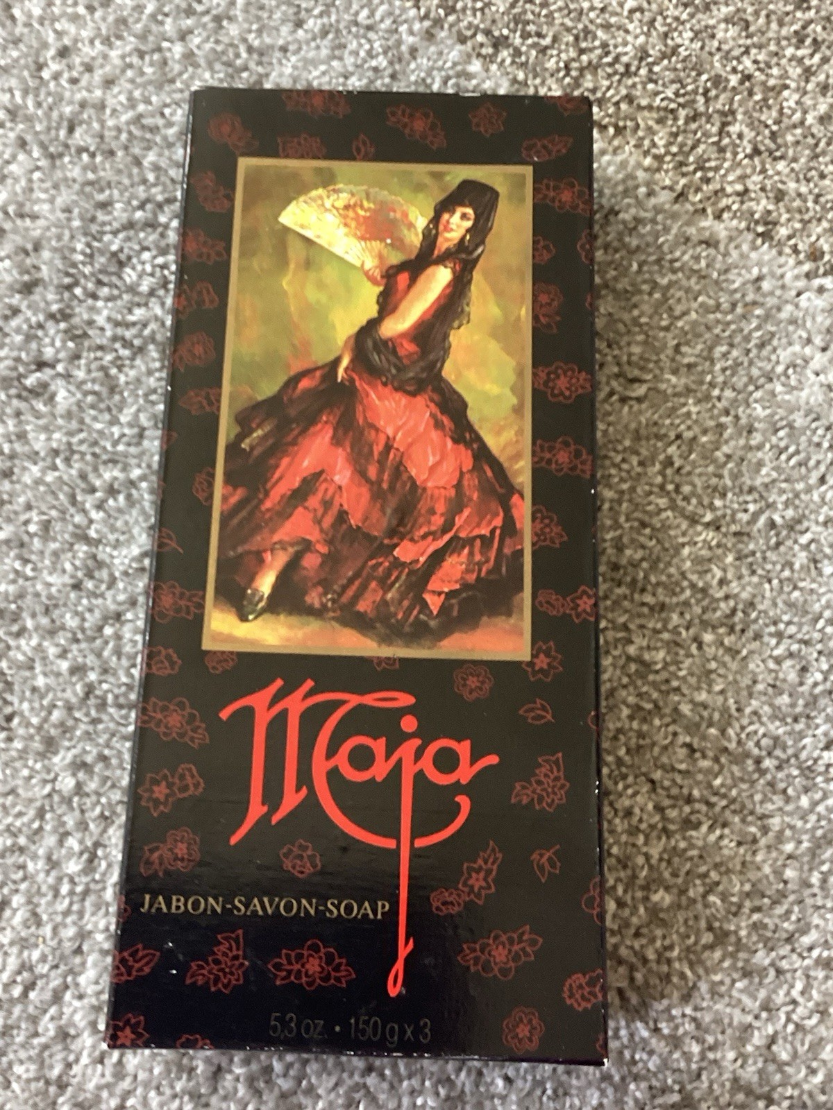 Maja Jabon Savon Soap 3 Round Bars 150g Ea 5.3oz Total Spanish Luxury- open box