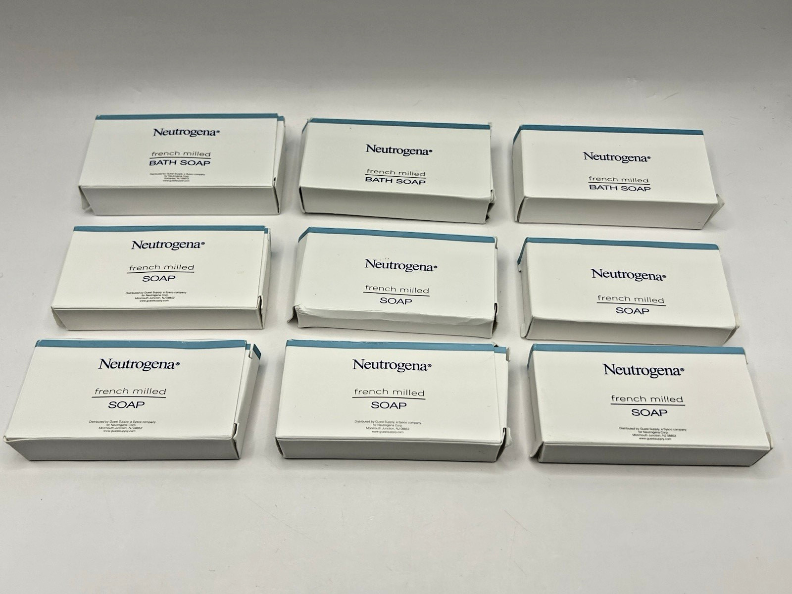 Neutrogena French Milled Travel Bath Soap – Hotel Bars 1.4 Oz – 1.1oz Lot Of 9
