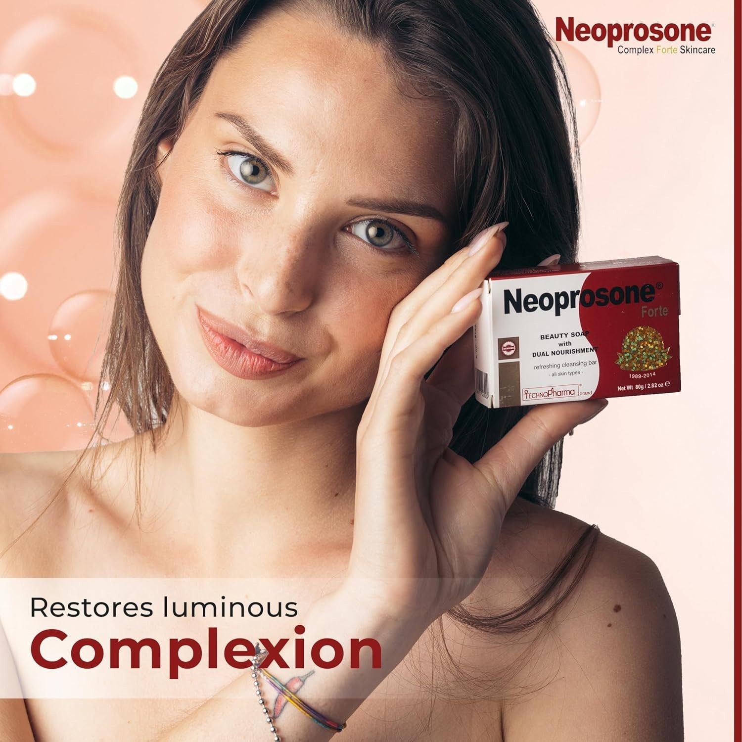 Neoprosone, Skin Brightening Soap | 2.82 oz / 80 g | Exfoliating Soap, All Skin