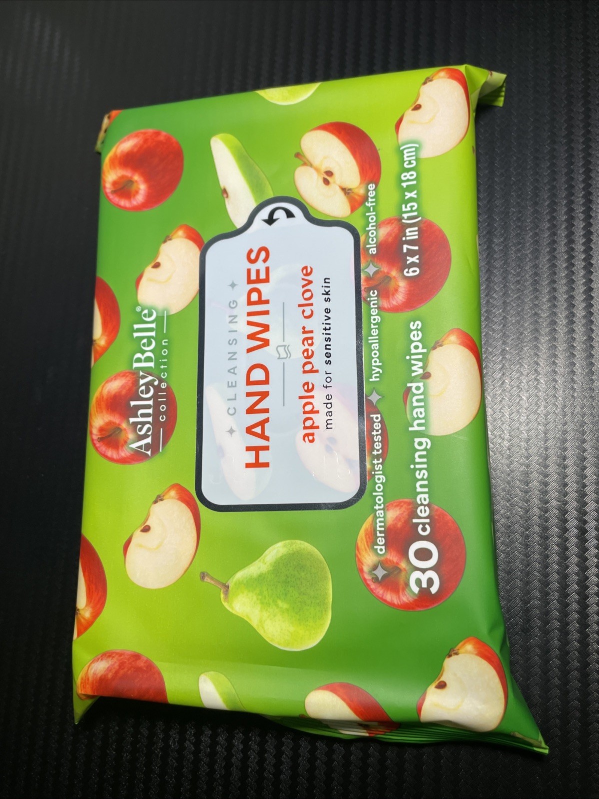 Ashley Belle Hand Wipes Apple Pear Clove 60 Total Lot Of 2 New