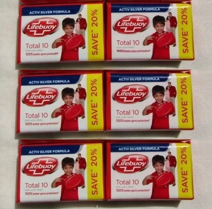 30Pc x Lifebuoy Bath Soap With Active Silver Formula 42gm each Germ Protection