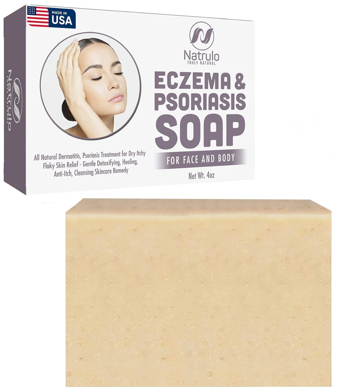 Bar for Face and Body – All Natural Dermatitis, Psoriasis Treatment for Dry I…