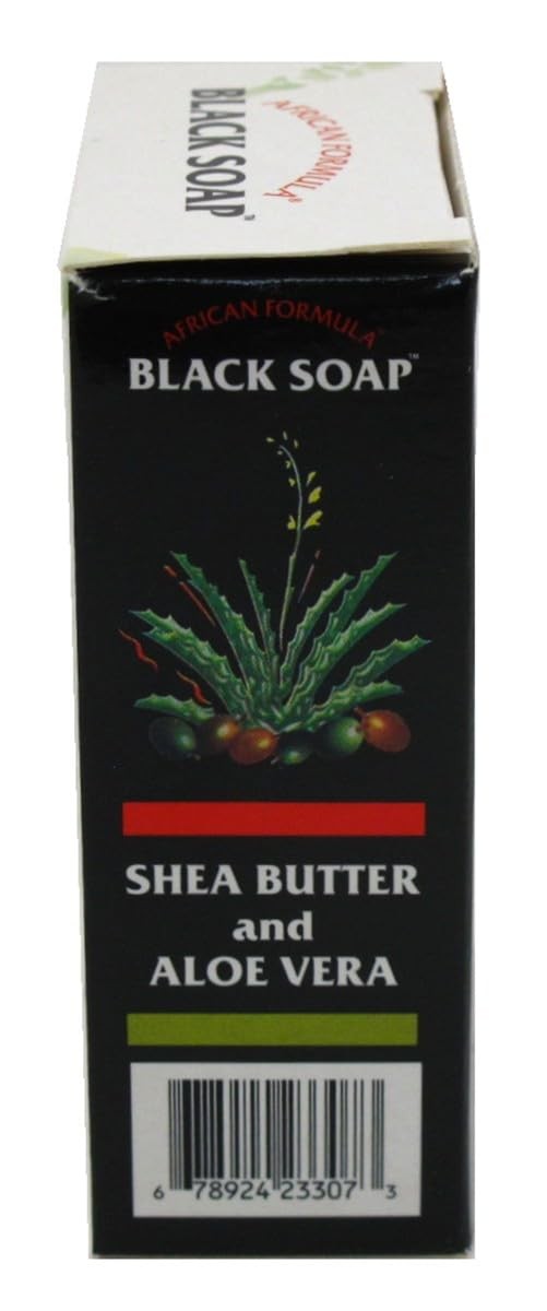 African Black Soap Pack Of 3 With Shea Butter Aloe Vera Natural Moisturizer 3…