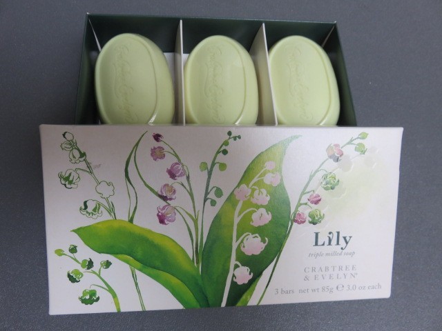 3 x 85 g Crabtree & Evelyn Lily valley sealed bars soap in box discontinue