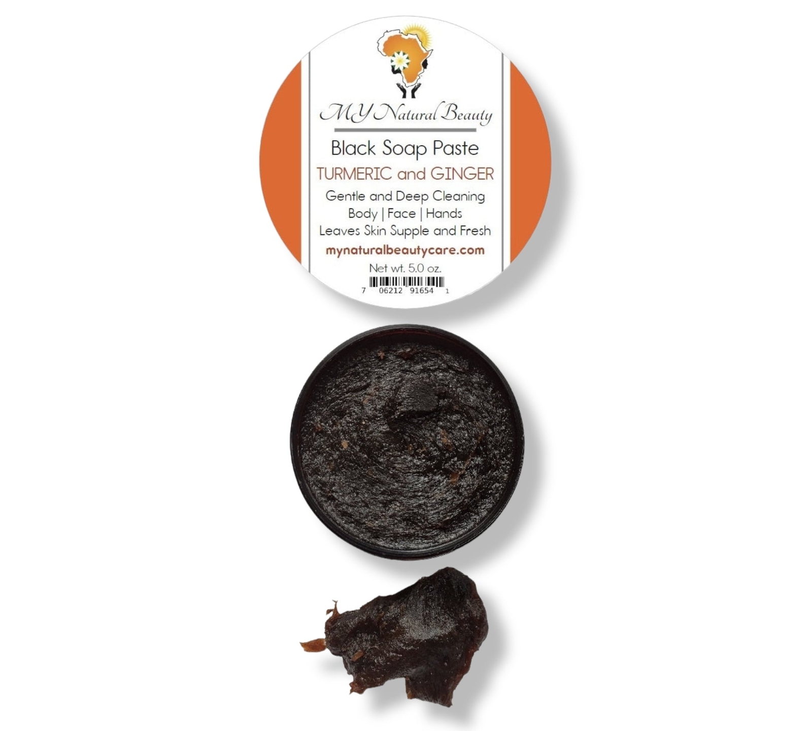 Black Soap Paste | TURMERIC and GINGER