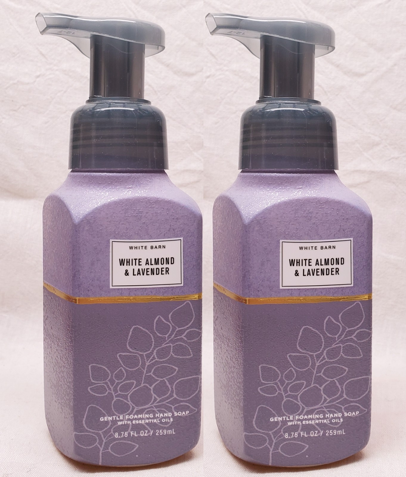 2 Bath & Body Works WHITE ALMOND LAVENDER Foaming Hand Soap