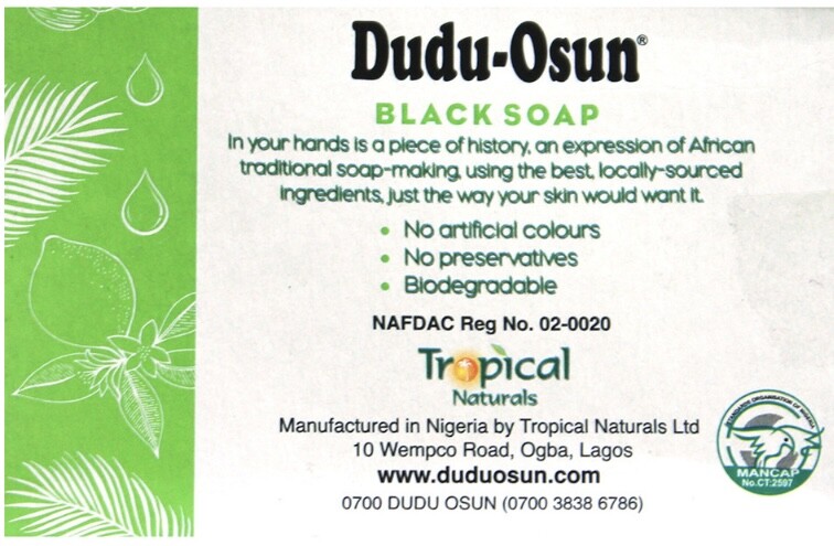 New Natural Tropical Dudu Osun Black Soap ( Fresh Fragrance ) 150 Grams.