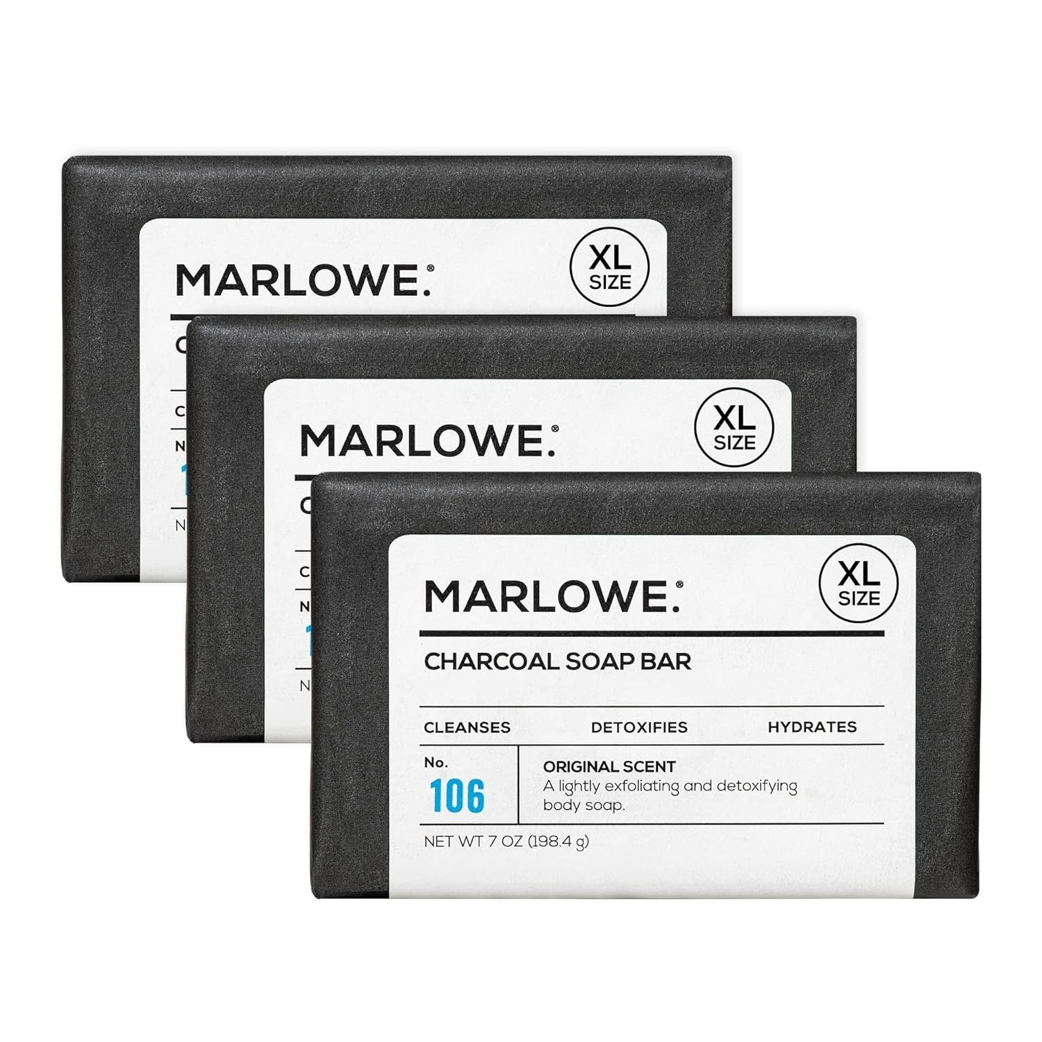 Charcoal Soap, Cleansing Body Bar Soap for Men, 3 Bars, 7 oz. Each | Charcoal…