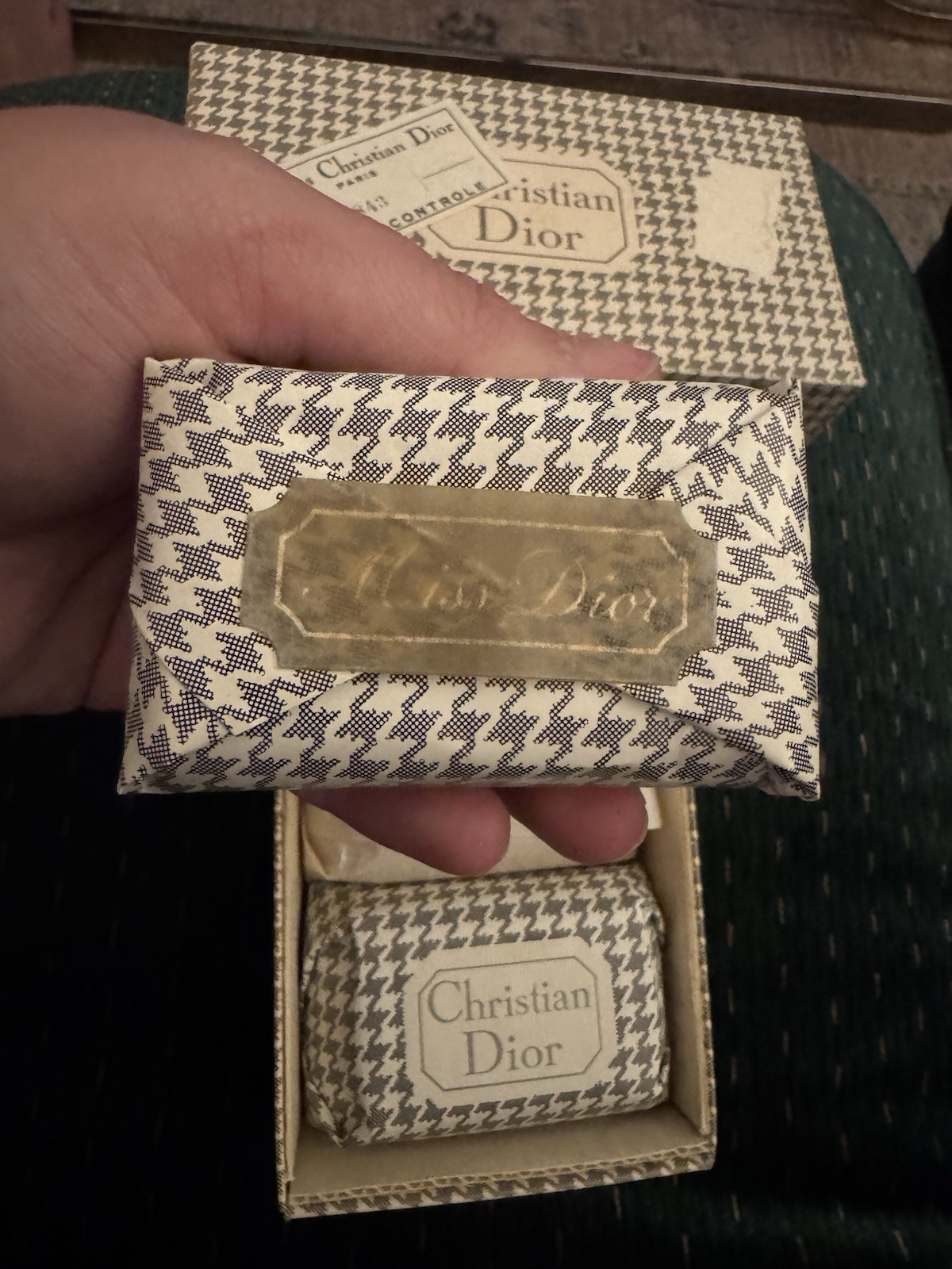 Miss Dior Vintage Soap Christian Dior Wrapped Scented Set Of 3 Bar Box NEW