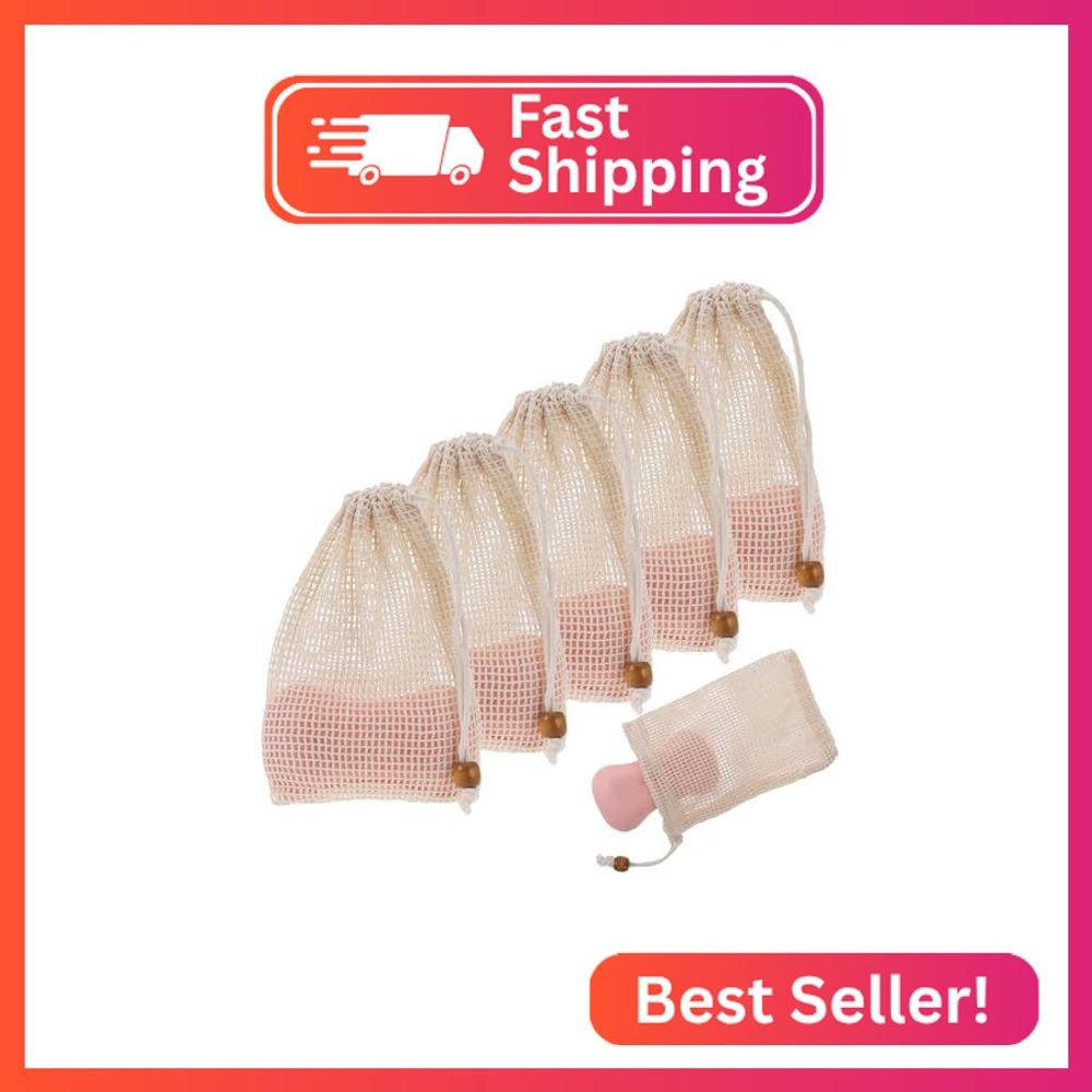 5 Pack Soap Exfoliating Bag Natural Sisal Soap Saver Bag Pouch Natural Soaps Sav