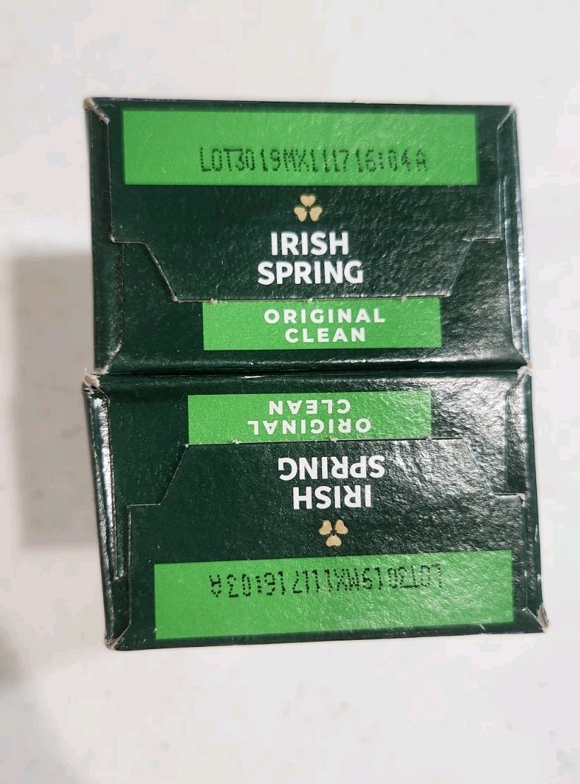 NEW Irish Spring 2 Count Piece Original Clean 4.5 oz Body Soap Bars Flaxseed Oil