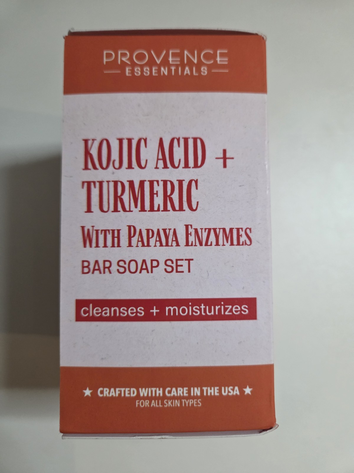Provence Essentials Kojic Acid Turmeric Papaya Bar Soap Set, 3 Bars