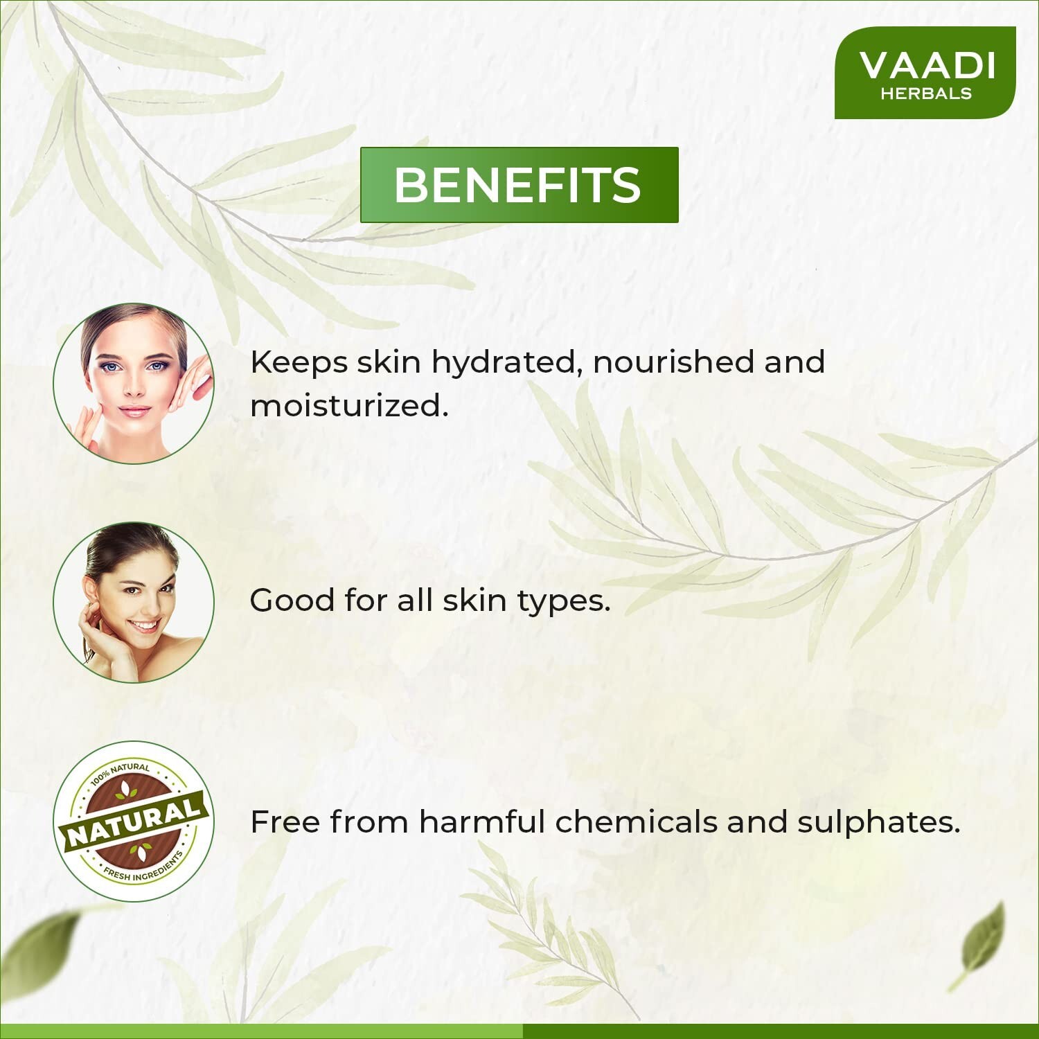 Vaadi Herbals Perky Peach Soap with Almond Oil (75gm x 6)