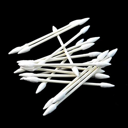 800 Pieces Cotton Swabs, Double Precision Tips with Paper Stick, 4 Packs, 200