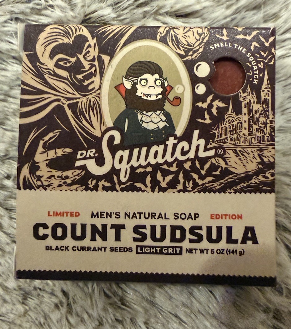 Dr. Squatch Count Sudsula 5 oz NIB Limited Edition Men’s Natural Soap Light Grit