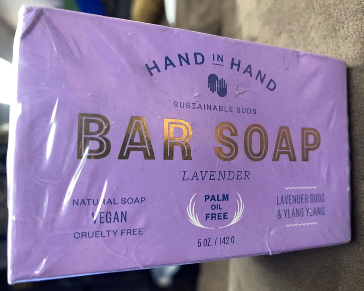 Hand in Hand Bar Soap, lavender soap, moisturizing soap 3 pack 5 oz each