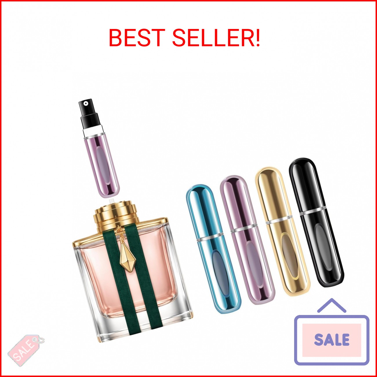 4 Pcs Refillable Perfume Atomizer, Travel Perfume Bottle Refillable and Leak-Pro