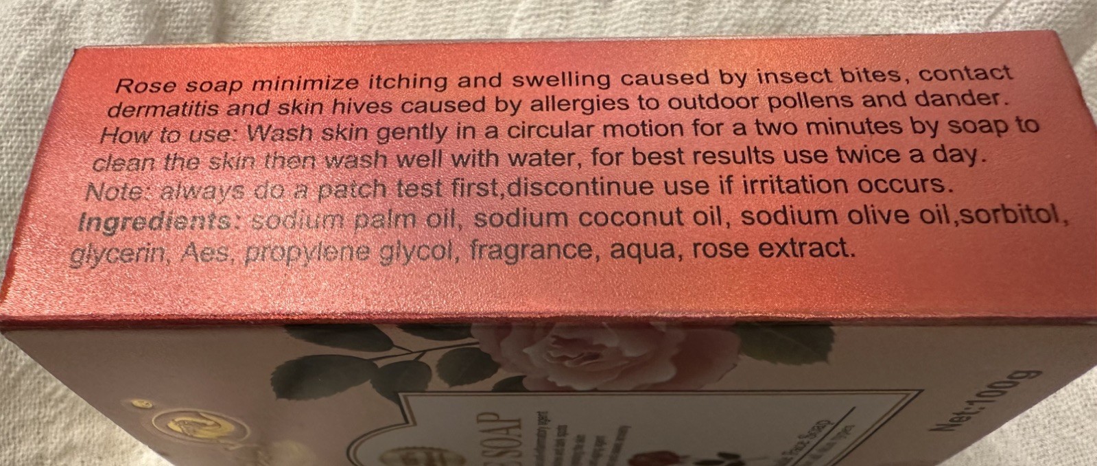 Simply Bella ROSE SOAP Natural antiseptic and anti-inflammatory, blemishes