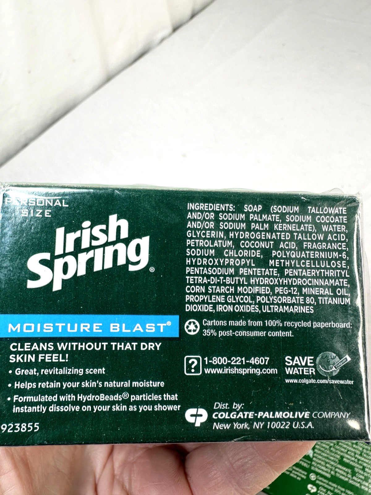 3 Irish Spring Bar Soap Moisture Blast Deodorant 3.2 Oz Lot NOS Sealed Free Ship