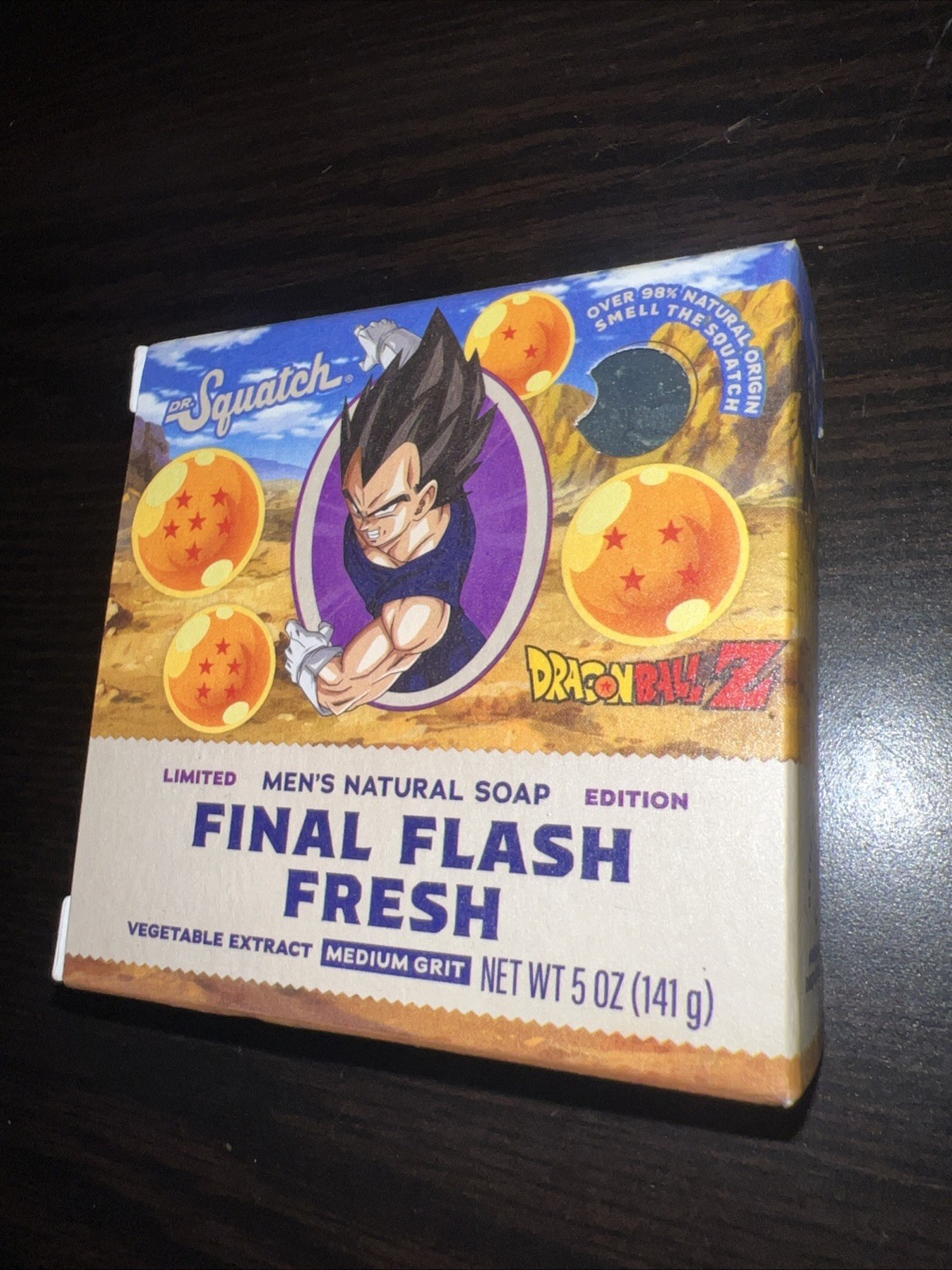 Dr. Squatch FINAL FLASH FRESH Natural Soap Bar MEDIUM Grit DRAGON BALL Z Lmt Ed