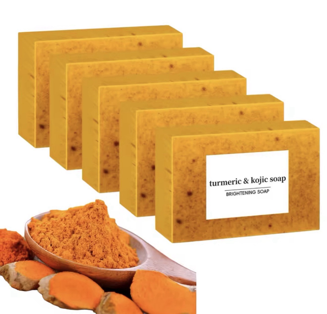 Homemade Tumeric Lemon Kojic Acid Soap Skin Whitening, Dark Spot Removal