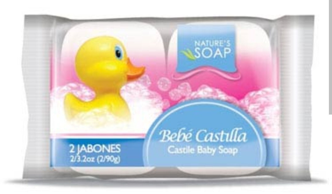 NATURE’S SOAP BABY VEGETAL CASTILE OIL SOAP JABON CASTILLA PARA BEBE 2 CT-3.2oz