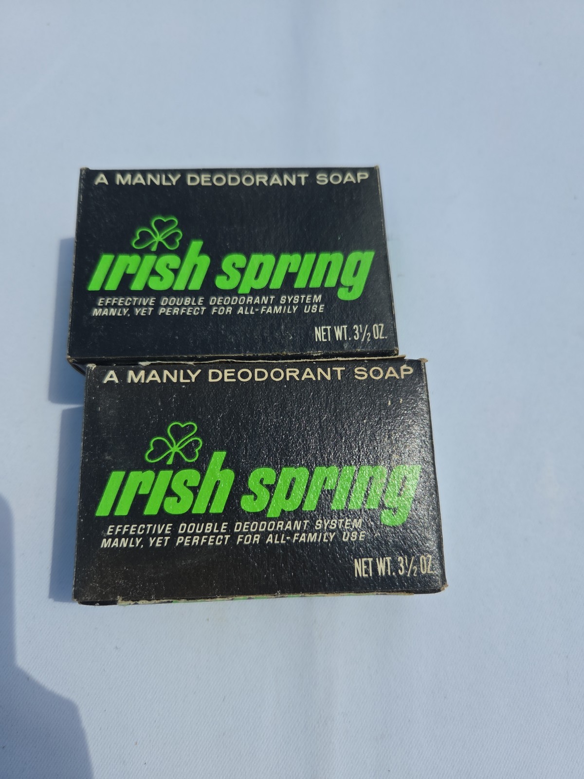 Vintage 1970’s Collectible Irish Spring Deodorant Soap 3.5oz 2 Bars