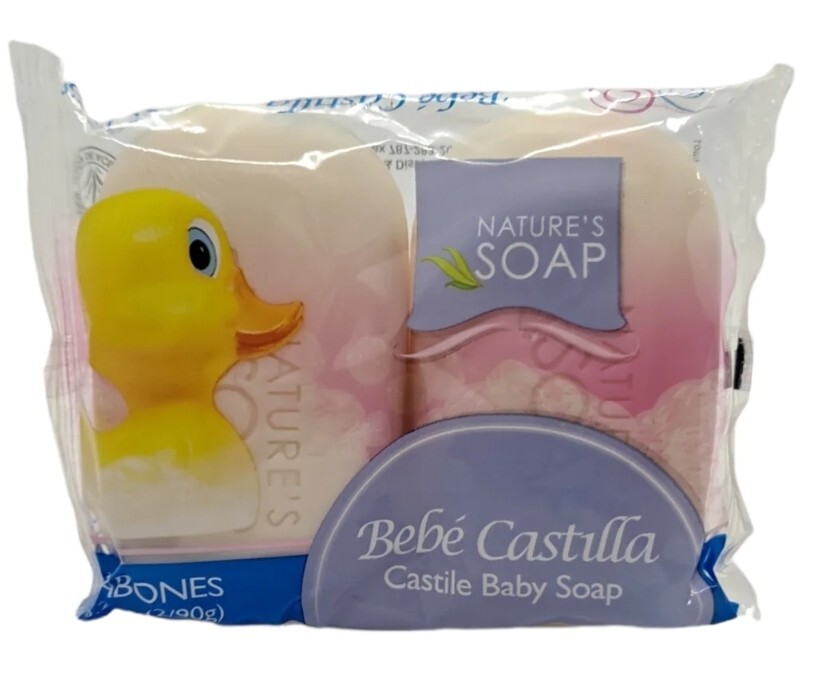 NATURE’S SOAP BABY VEGETAL CASTILE OIL SOAP JABON CASTILLA PARA BEBE 2 CT-3.2oz