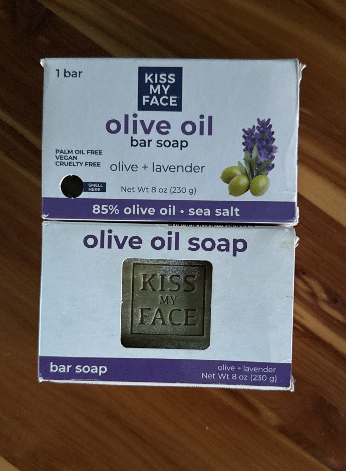 Kiss My Face Olive & Lavender Olive Oil Soap ~ 2 X 8 oz Bar Soap ~