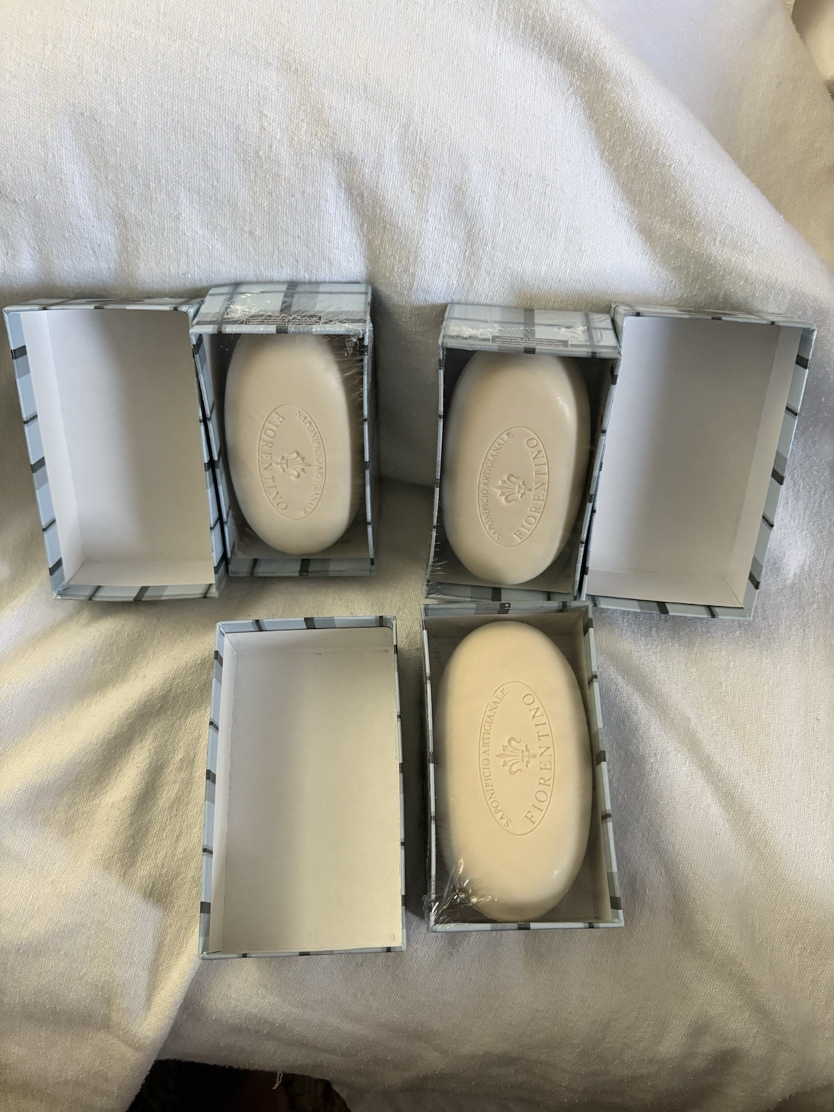 NEW SAPONIFICIO ARGIANALE FIORENTINO MEN BAR Soap 10.5oz Italy WHITE MUSK 3 BOX